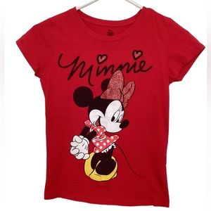 BOGO 🥳 Disney Minnie Mouse Red Short Sleeve T-shirt | girls L | vacation summer